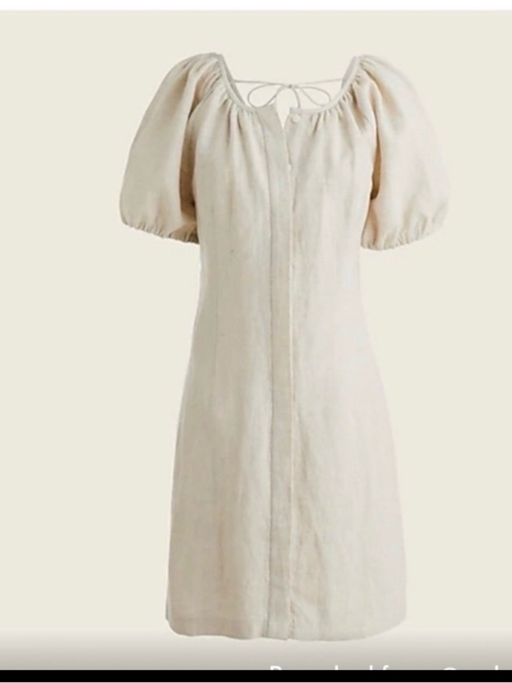 J. Crew Cream Puff Sleeve Mini Dress